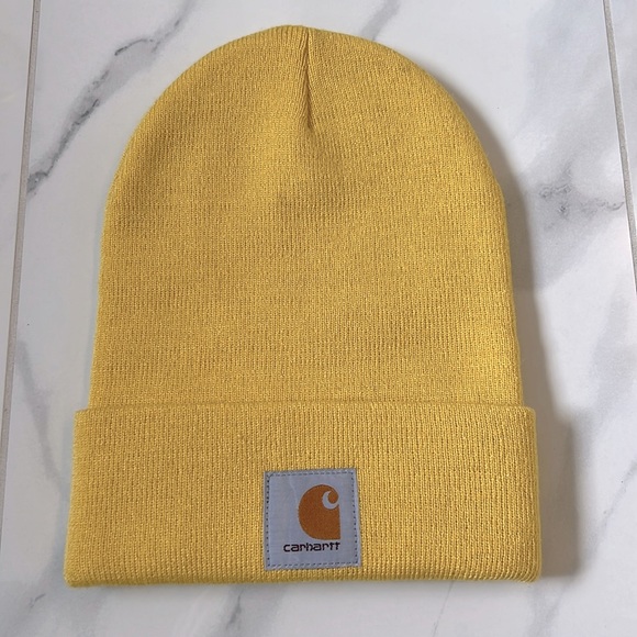 Carhartt Accessories - Carhartt Cuffed Watch Sundance Yellow Unisex Acrylic Knit Beanie